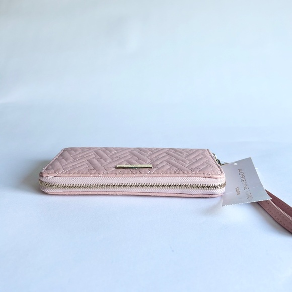 New Adrienne Vittadini Pink Leather Zip Around Wallet - Picture 4 of 16